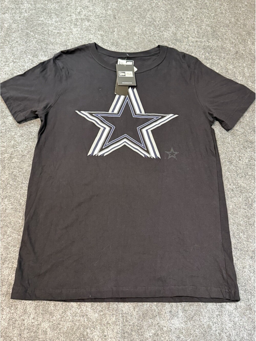 Dallas Cowboys New Era Mens Large Black NFL Star Logo T-Shirt NWT